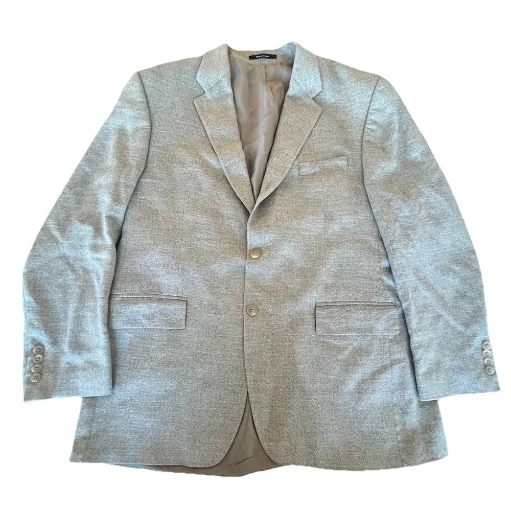 Ralph Lauren Polo University Club Blazer Mens 48 Chevron Silk Wool Sports Jacket
